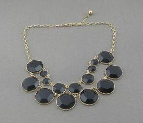 Sale 2013 black party wedding necklace/gift /statement necklace/Crystal Pearl Necklace/bubble necklace/bib necklace 