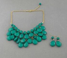 Sale 2013 olive green Beadwork bib necklace,Teardrop-shaped necklace, bubble necklace,bib Bubble Necklace,drape bib necklace