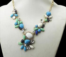 Sale party wedding necklace/gift /statement necklace/Crystal Pearl Necklace/bubble necklace/bib necklace/acrylic necklace 32